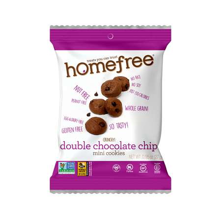 Homefree Double Chocolate Chip Mini Cookies Grab & Go Boxes .95 oz., PK10 LGFMDC10